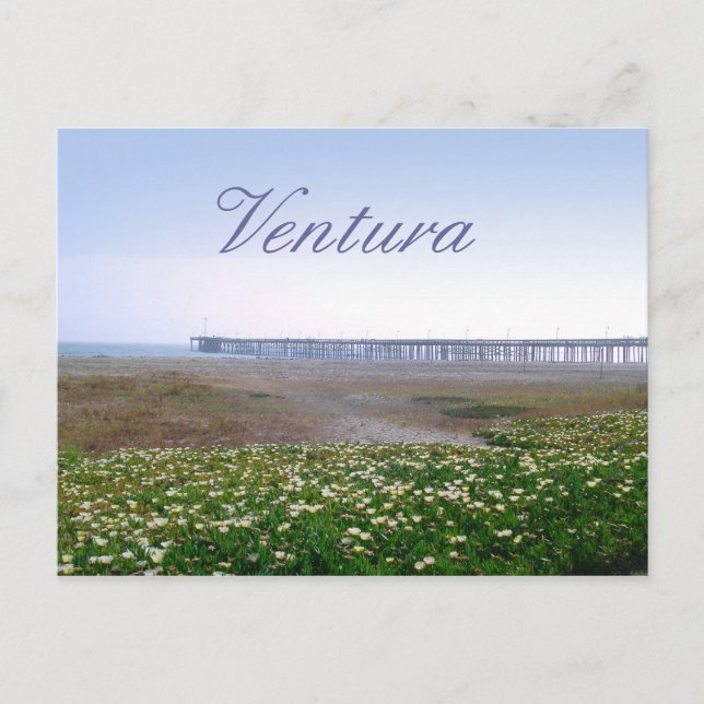 Ventura Dunes och Pier Travel Postcard Vykort (Framsida)