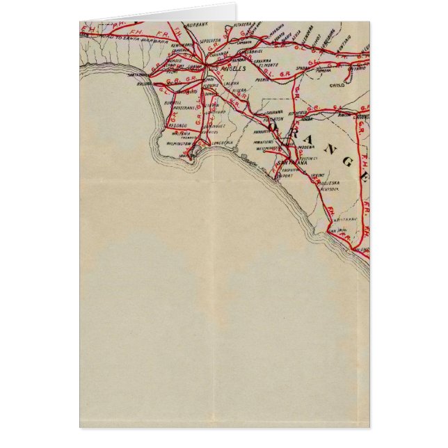 Ventura, Los Angeles, San Bernardino, Orange Hälsningskort (Framsidan)