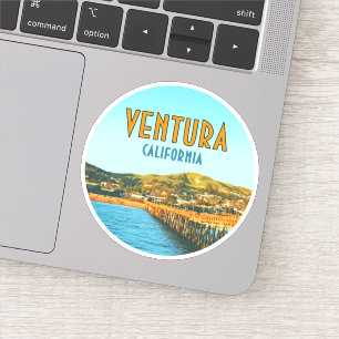 Ventura Pier Beach California Vintage Klistermärken