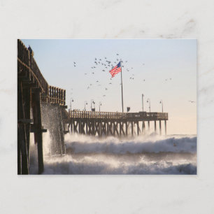 Ventura Pier Vågar El Nino Vykort