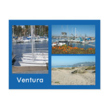 Ventura Shore Three Photo Postcard