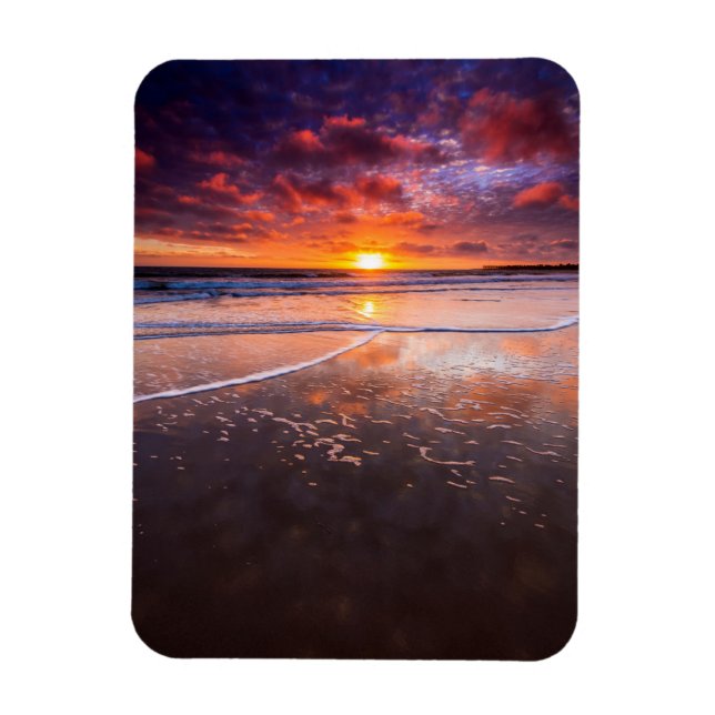 Ventura State Beach at Sunset Magnet (Vertikal)