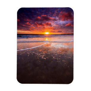 Ventura State Beach vid solnedgång Magnet