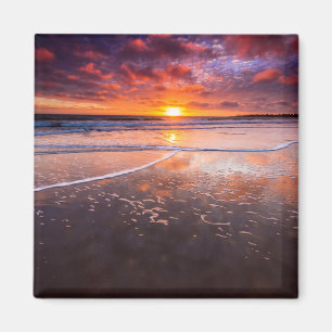 Ventura State Beach vid solnedgång Magnet