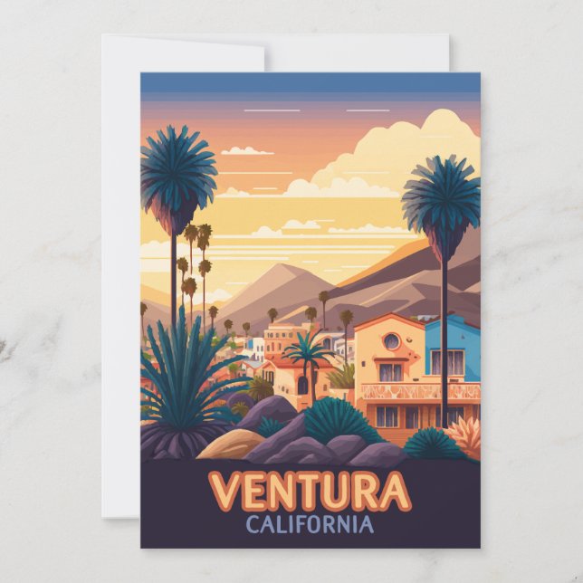 Ventura Sunset Mountains Southern California Retro (Framsida)