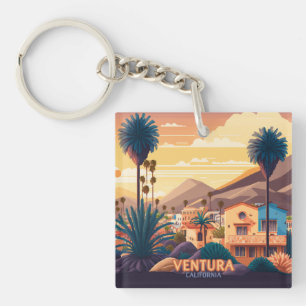 Ventura Sunset Mountains Southern California Retro