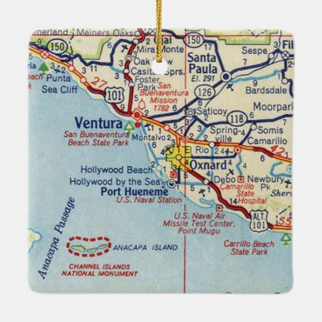 Ventura Vintage Karta Julgransprydnad Keramik (Baksida)