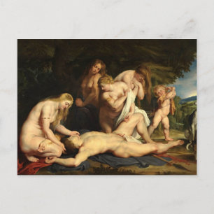 Venus & Adonis - Rubens Vykort