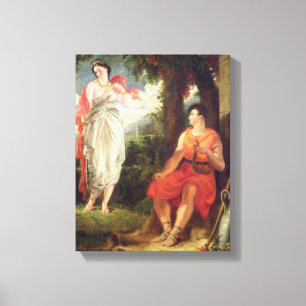 Venus and Anchises, 1826 (oil on canvas) Canvastryck