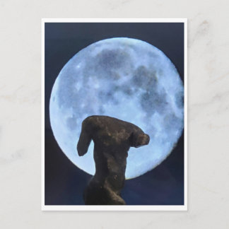 Venus and the Moon Vykort