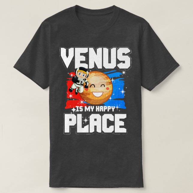 Venus är min Lycklig Ställe-Långärmad T Shirt (Design framsida)
