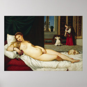 Venus av Urbino av Titian Poster