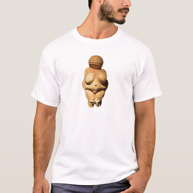 Venus av Willendorf forntida konst T-shirt (Framsida)