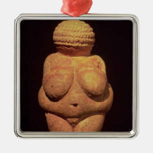 Venus av Willendorf, fruktsamhett symbol Julgransprydnad Metall