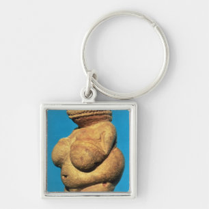 Venus av Willendorf Fyrkantig Silverfärgad Nyckelring