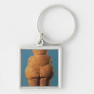 Venus av Willendorf Fyrkantig Silverfärgad Nyckelring