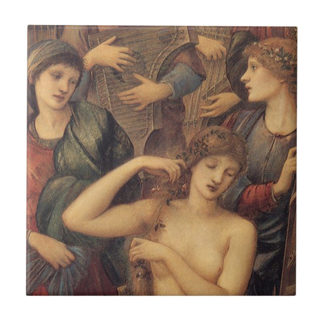 Venus bad av Sir Edward Coley Burne-Jones Kakelplatta (Framsidan)