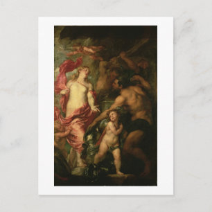 Venus bad Vulcan om armarna i Aeneas (olja) Vykort