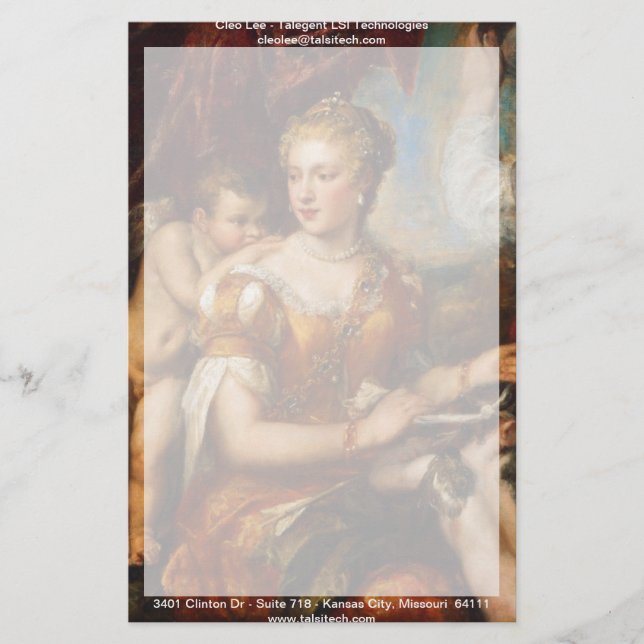 Venus Blindfolding Cupid Brevpapper (Framsida)