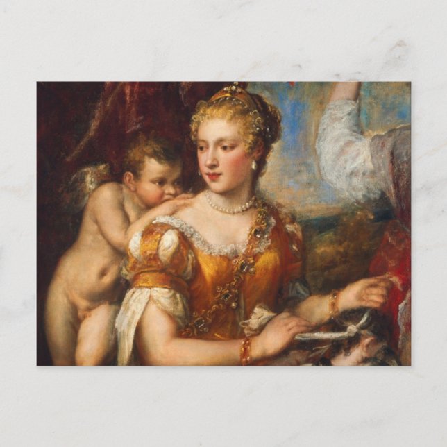 Venus Blindfolding Cupid Vykort (Framsida)