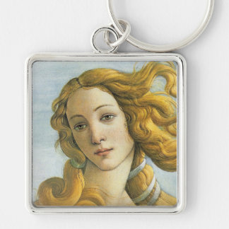 Venus Botticelli Fine Art Fyrkantig Silverfärgad Nyckelring