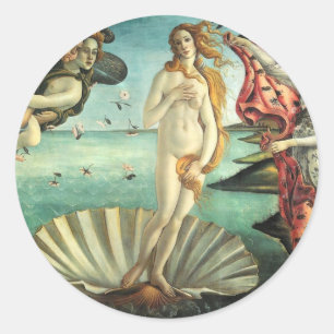 Venus Botticelli Runt Klistermärke
