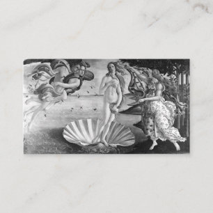 Venus - Botticelli - Svart och vitt Visitkort