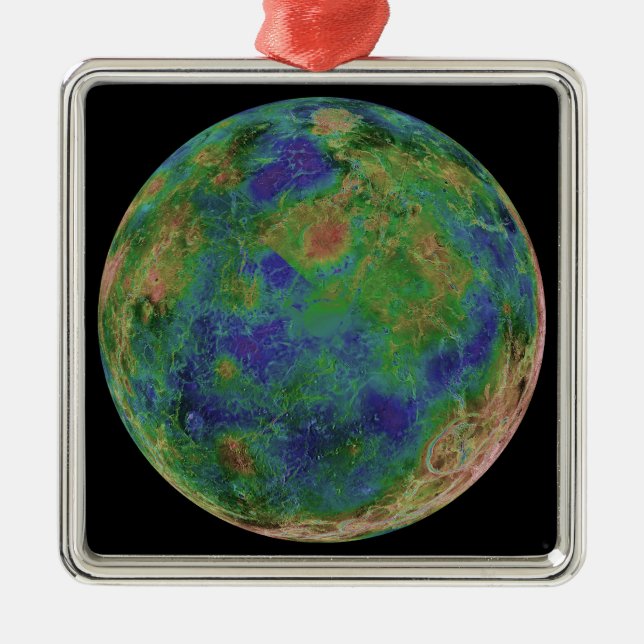 Venus centrerad på Sydpolen Julgransprydnad Metall (Framsidan)