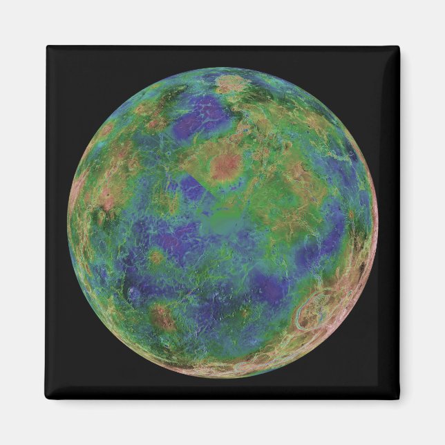 Venus centrerad på Sydpolen Magnet (Framsidan)