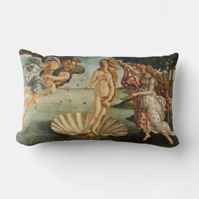 Venus cushion Botticelli-konstens födelse Lumbarkudde (Framsida)