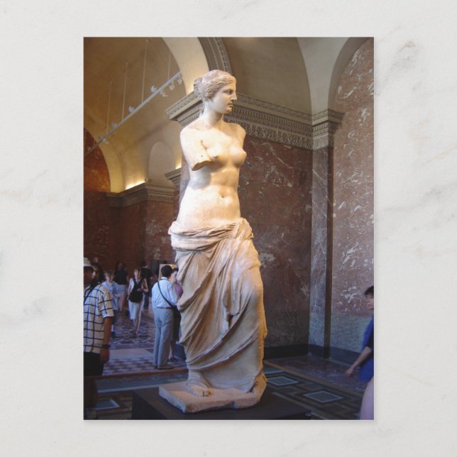 Venus de Milo i Louvre Paris Frankrike David Mon Vykort (Framsida)