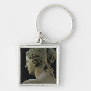 Venus de Milo specificerar av nacken, Hel Fyrkantig Silverfärgad Nyckelring
