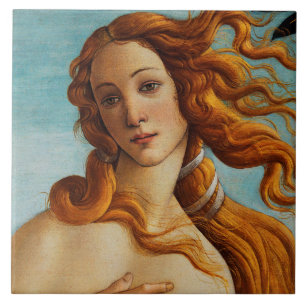 Venus (detalj), Sandro Botticelli Kakelplatta