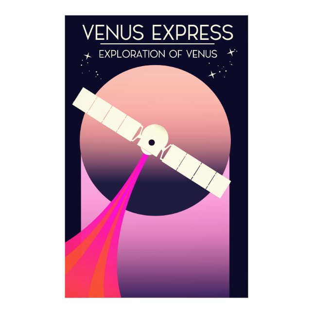 Venus Express-prospektering av Venus Fototryck (Framsidan)