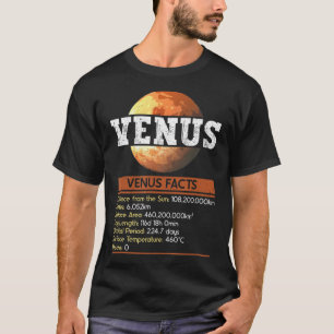 Venus Facts - Venus Planet Space Älskare T-Shirt