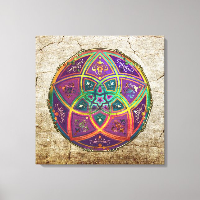 Venus Flower of Kärlek konst Oriental Antique Guld Canvastryck (Framsida)