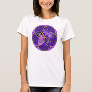 Venus Flower of Kärlek konst violet rosa T Shirt