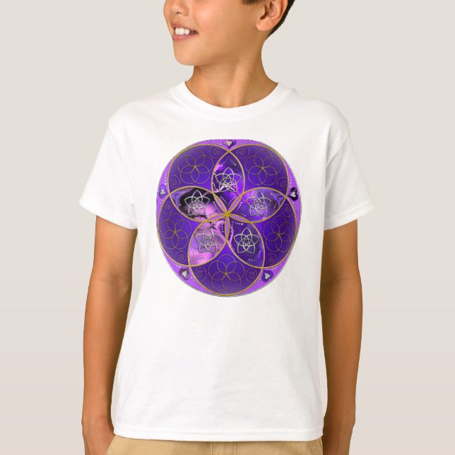 Venus Flower of Kärlek konst violet rosa Tee Shirt (Framsida)