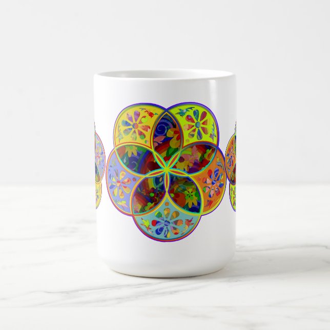 Venus Flower Power från Kärlek konst Kaffemugg (Center)