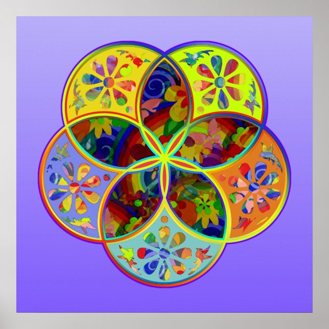 Venus Flower Power från Kärlek konst Poster (Framsidan)