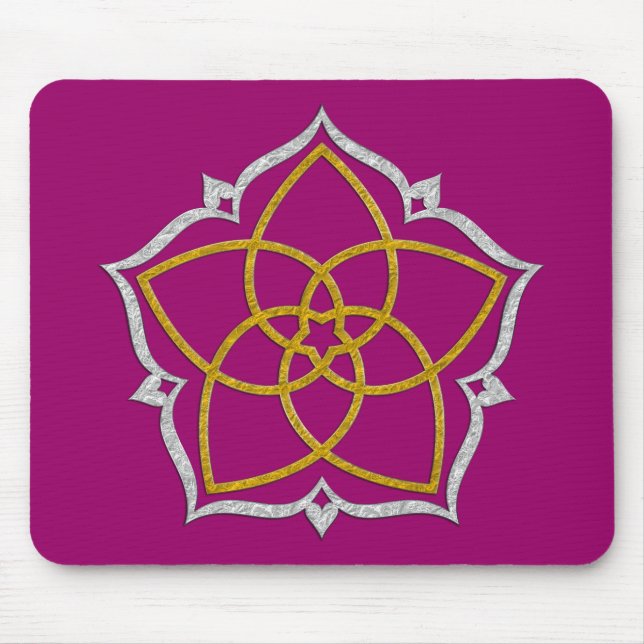 VENUS FLOWER / Venusblume Lotus GULD SILVER Musmatta (Framsidan)