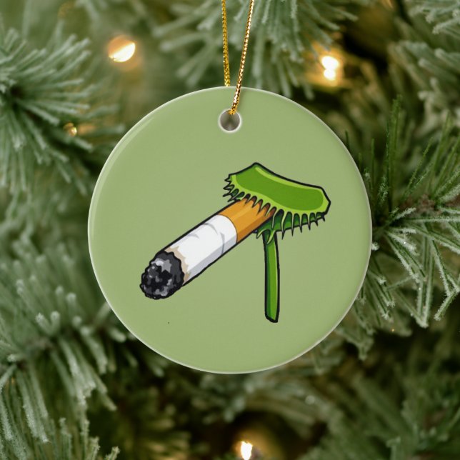 Venus flugfälla växt med cig julgransprydnad keramik (Träd)