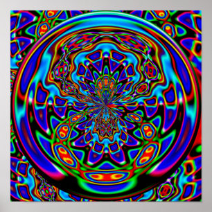 Venus Fly Trap Abstrakt Digital Poster