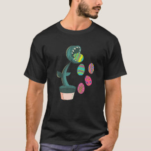 Venus Fly Trap Eating Egg Påsk Day Funny Boys Gi T Shirt