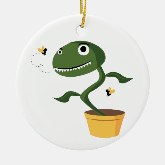 Venus Fly Trap Julgransprydnad Keramik (Framsidan)