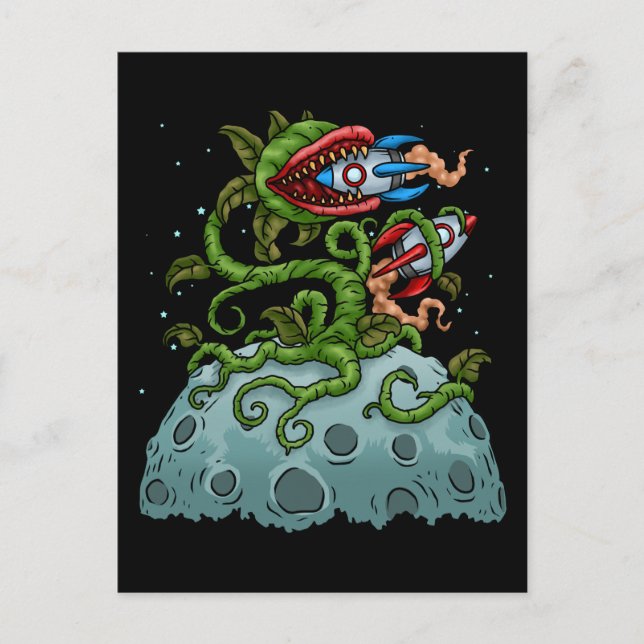 Venus Fly Trap Kids Bubble Tea Gift Carnivorous Vykort (Framsida)