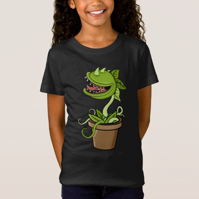 Venus Fly Trap Plant Gift Manar CarnivorPlants T Shirt (Framsida)