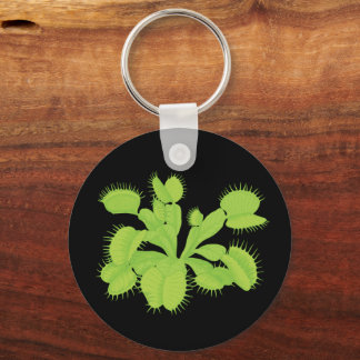 Venus Flyällfälla Botaniska Art Keychain Nyckelring