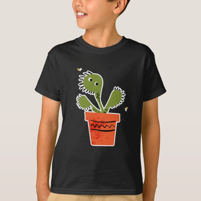 Venus Flytrap Carnivorous Like Flies T Shirt (Framsida)