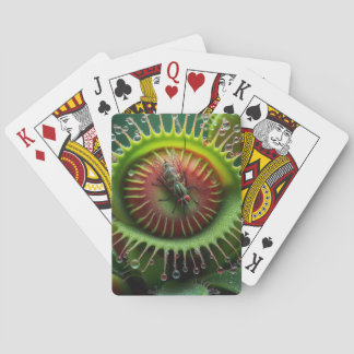 Venus Flytrap Floral Carnivorous Whimsical Casinokort